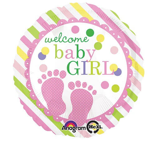Party Balloon 18" Baby Feet Girl Foil Balloon S40