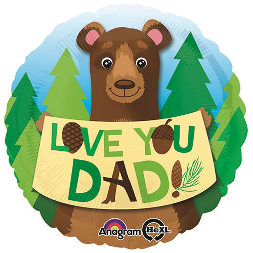 Party Balloon 18Ci Hx Love You Dad Bear S40