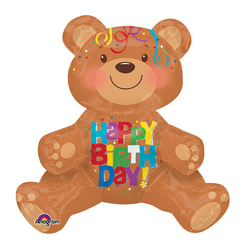 Party Balloon 19" Happy Birthday Bear Foil Balloon A75
