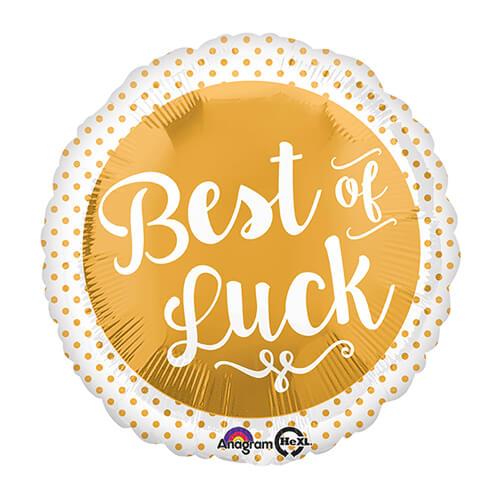 Party Balloon 18" Best of Luck Gold Foil Balloon S40