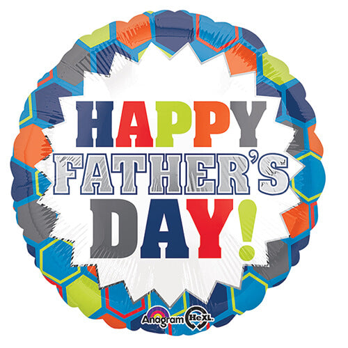 Party Balloon Happy Fathers Day Burst Foil Balloon S40