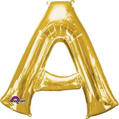 Party Balloon Gold A Letter Foil Balloon L34