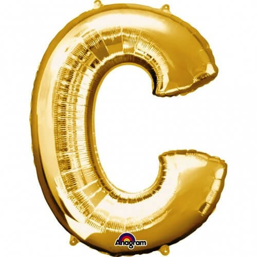 Party Balloon Gold C Letter Foil Balloon L34