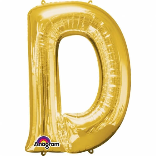 Party Balloon Gold D Letter Foil Balloon L34