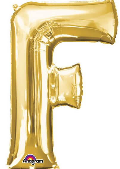 Party Balloon Gold F Letter Foil Balloon L34