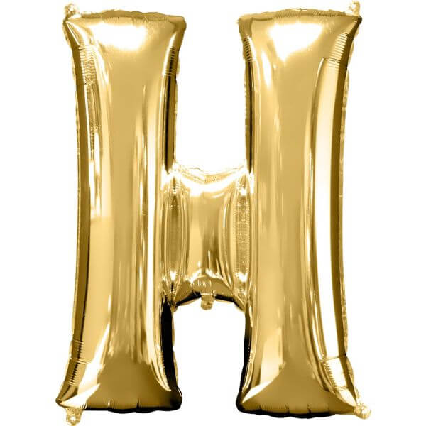 Party Balloon Letter H Gold Foil Balloon L34