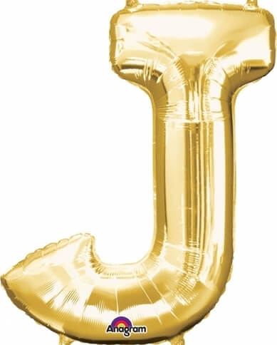 Party Balloon Gold J Letter Foil Balloon L34