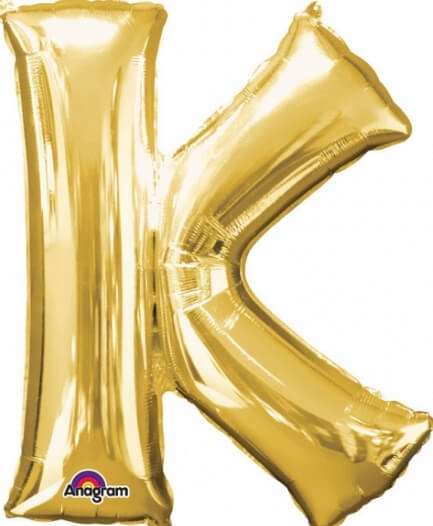 Party Balloon Gold K Letter Foil Balloon L34