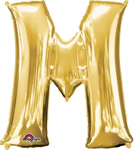Party Balloon Gold M Letter Foil Balloon L34