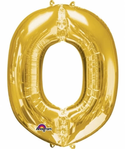 Party Balloon Gold O Letter Foil Balloon L34