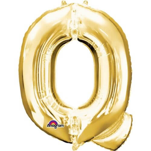 Party Balloon Gold Q Letter Foil Balloon L34