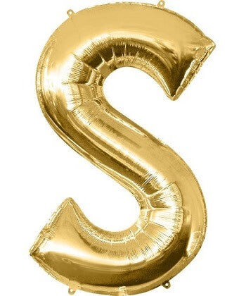 Party Balloon Gold S Letter Foil Balloon L34