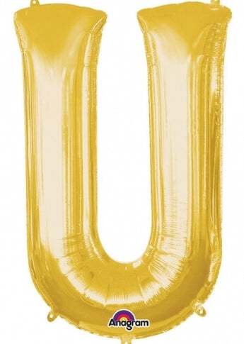 Party Balloon Gold  U Letter Foil Balloon L34