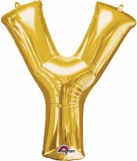 Party Balloon Gold Y Letter Foil Balloon L34