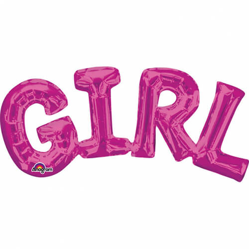 Party Balloon Phrase 22" Girl PinK Foil Balloon S55