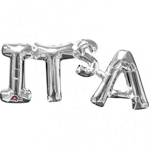 Party Balloon 20" Phrase It's a Silver Foil Balloon S55 