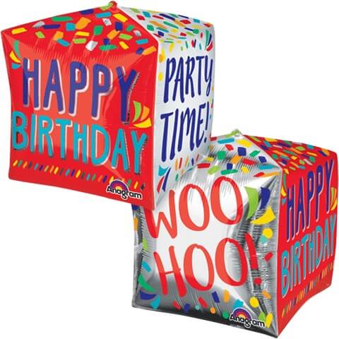 Party Balloons Cube Happy Words Birthday Foil Balloon G20 