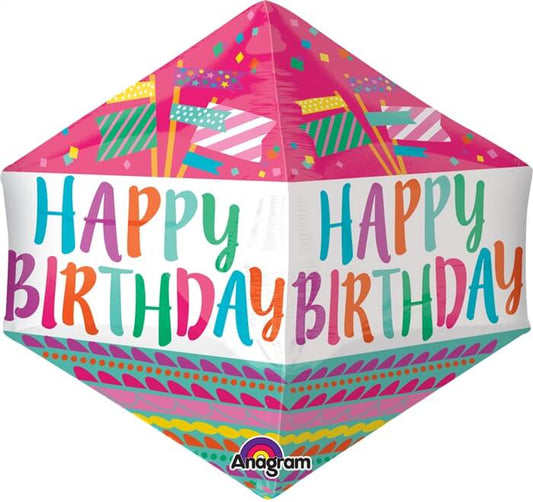 Party Balloons 21" Happy Birthday Fancy Flags Foil Balloon G20