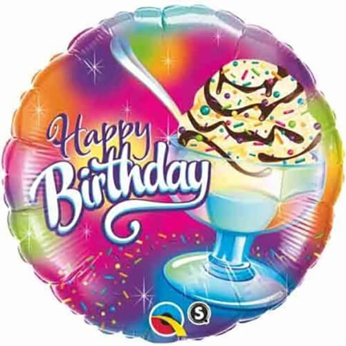 Party Balloon 18" Birthday Ice Cream Sundae Foil Balloon