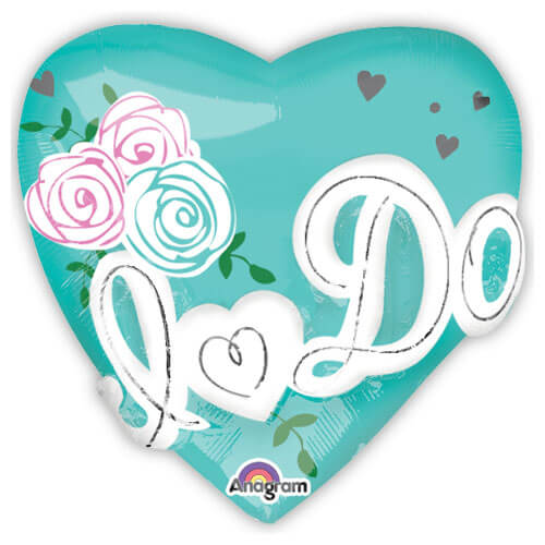 Party Balloon I Do Heart Tiffany Blue Foil Balloon