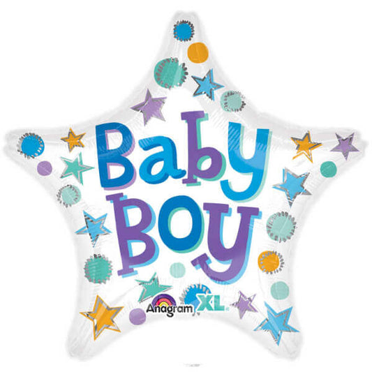 Party Balloon 19" Baby Boy Star Foil Balloon 18" 
