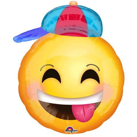 Party Balloon 18" Happy Emoticons With Hat Foil Balloon S60