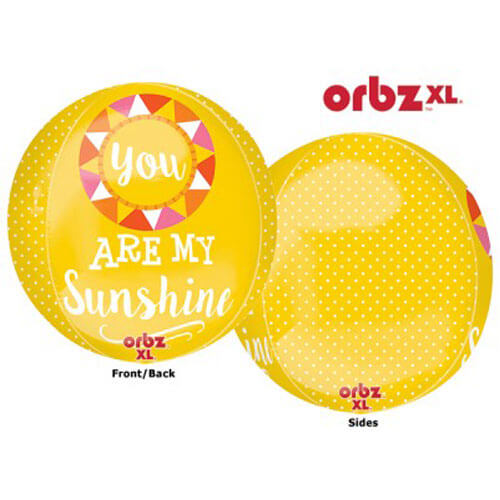 Party Balloon Orbz You Are My Sunshine