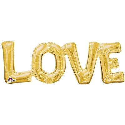 Party Balloon Phrase Love Gold Foil Balloon