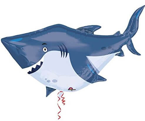 Party Balloon 40" Blue Shark Jaws Foil Balloon P35
