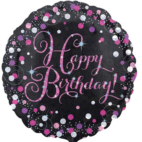 Party Helium Balloon 18" Pink Celebration Foil Balloon S60