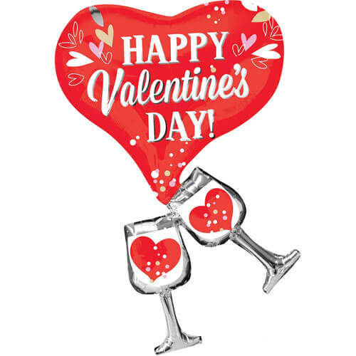 Party Balloons Cheers Valentine Supershape Balloon P30
