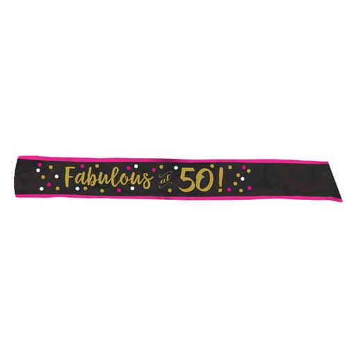 FABRIC SASH PINK AND GOLD 50