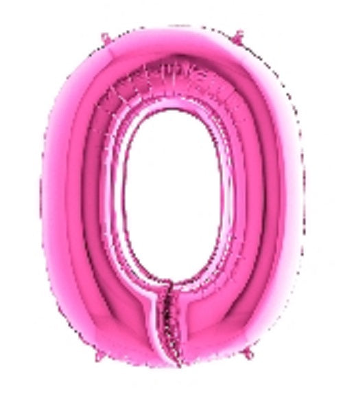 40" Pink Letter (o) Foil Balloon
