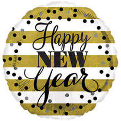 New Year Holo Golden Balloon