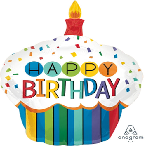Party Balloons  Rainbow Cupcake 36" Balloon 