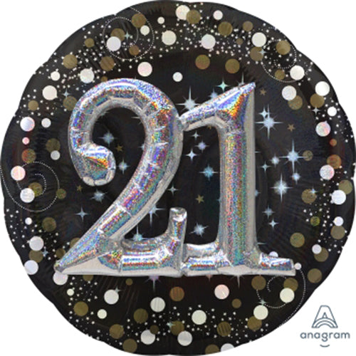 Party Balloon Multi-Balloon Sparkling Birthday 27"  Foil Balloon 