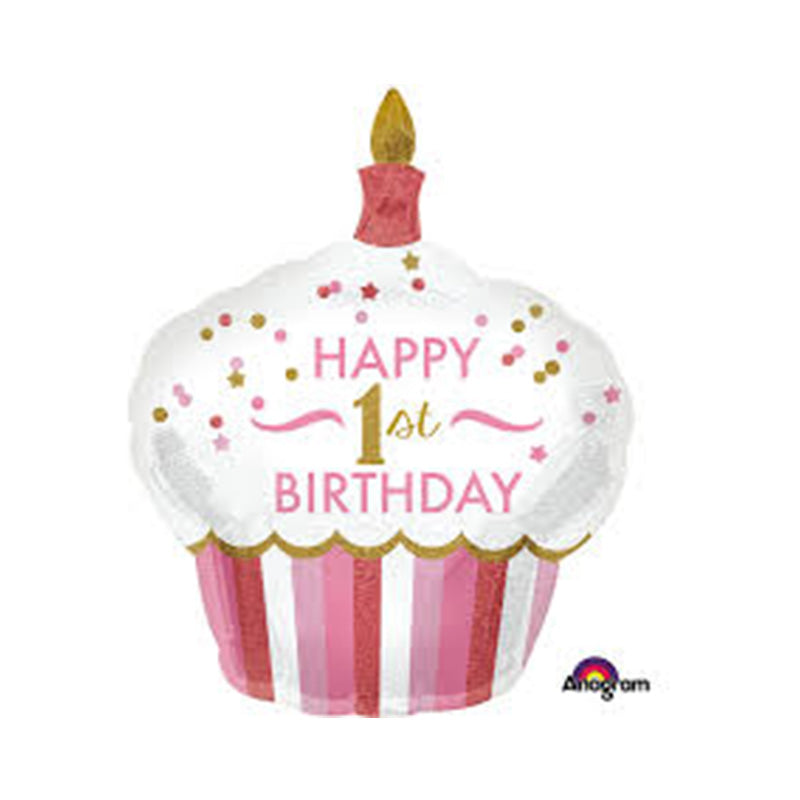Party Balloon 1st Birthday Girl Cupcake Balloon P40