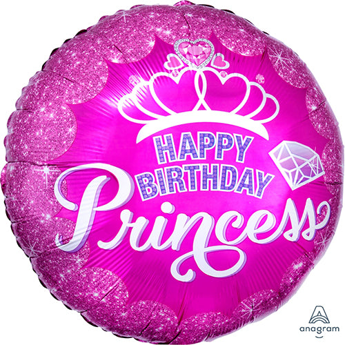 Party Balloon Happy Birthday Princess Crown 18" Foil Balloon 