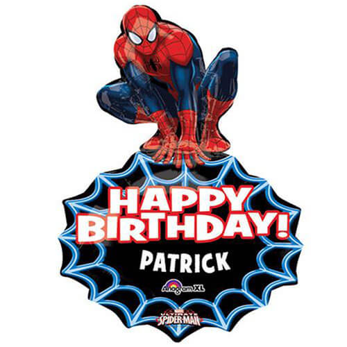 Party Balloon Spider-Man Personalized Foil Balloon - 34 P40