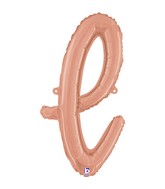 Air-Filled Rose Gold Lowercase Cursive Letter (l) Foil Balloon, 24"