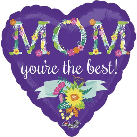 Party Balloon 28" Floral Mom Foil Balloon