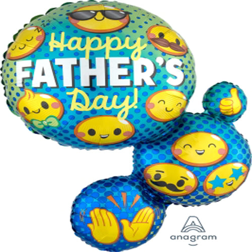 Party Balloon Happy Father's Day Emoticon Bubble Foil Balloon P35