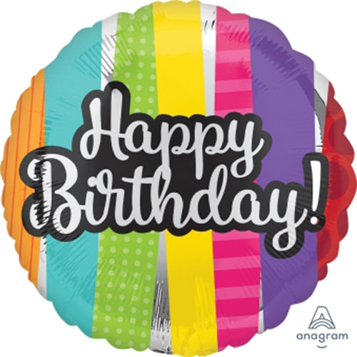 Party Balloon 18CI Hx Happy Birthday Patterns S40