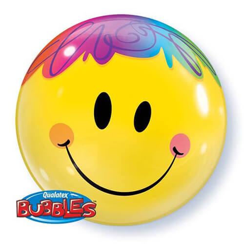 Party Balloon Bright Smile Face Bubble Balloon 22" 