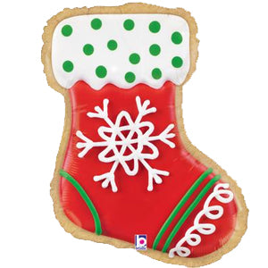 Christmas Stocking Cookie Supershape Balloon 22"