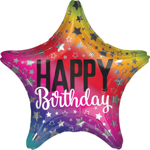 Party Balloon Rainbow Star Birthday Foil Balloon S40