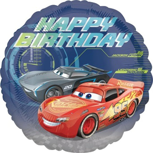 Party Balloons 18" Cars 3 Happy Birthday S60 