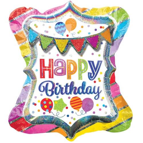 Party Balloon Happy Birthday Bright Party Bunting Multi Balloon