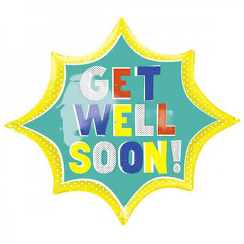 Party Balloon Get Well Soon Burst Balloon