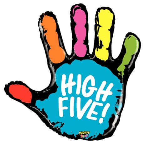 Party Balloon Mighty High Five Foil Balloon
